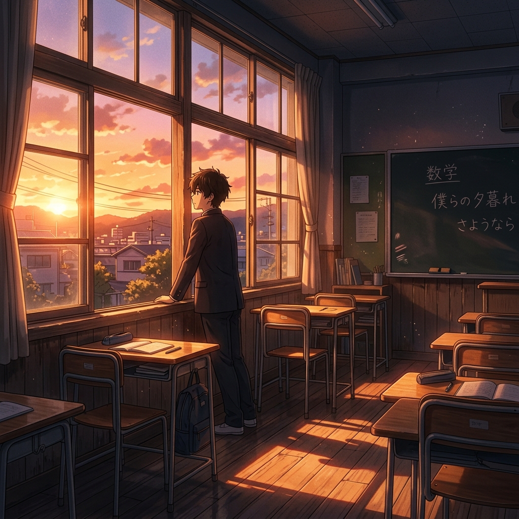 夕暮れの教室での独白