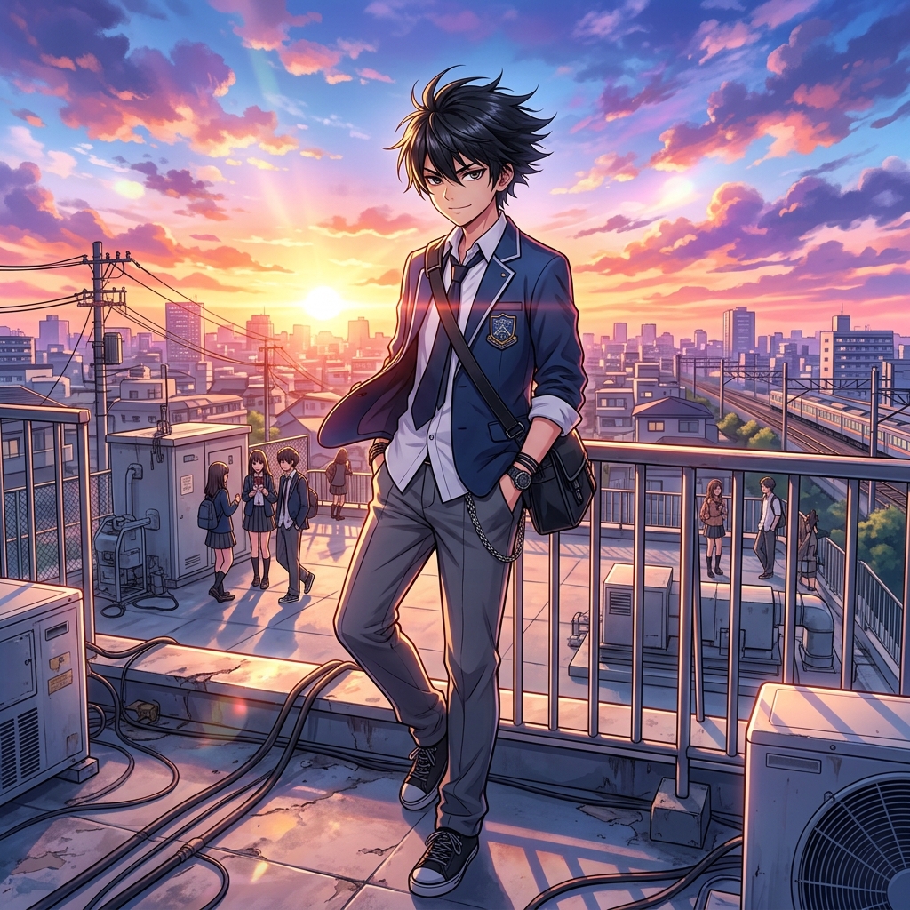 アニメ『キルアオ』大狼十三（おおがみじゅうぞう）の中学生姿イメージ