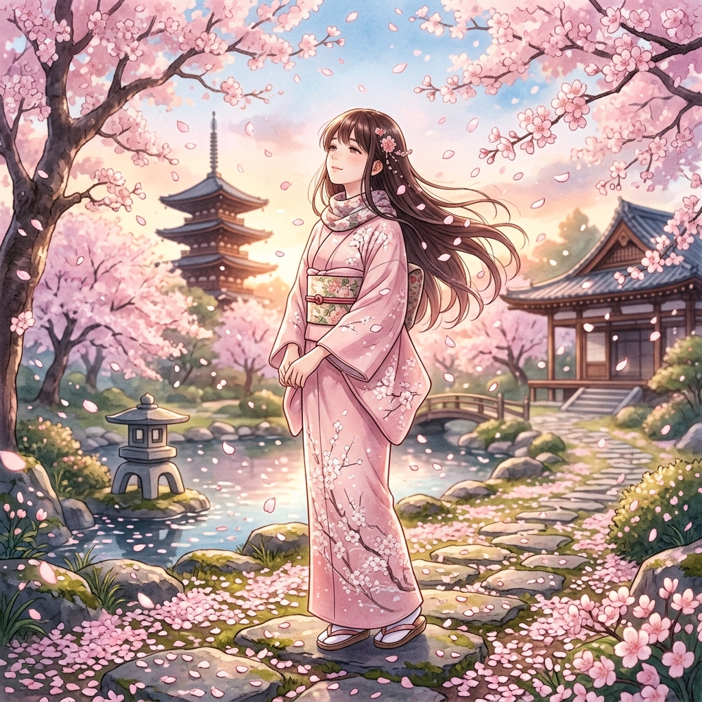 アニメ『わたしの幸せな結婚』のような和風ファンタジーの挿絵