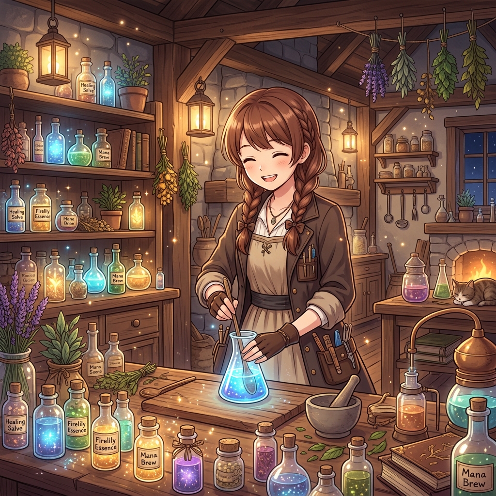 アニメ『聖女の魔力は万能です』の知的なヒロインのイメージ画像
